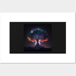 Tree of Life at Night - Celestial Balance Posters and Art